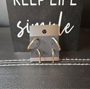 Chic Gold-Tone Hoop Earrings